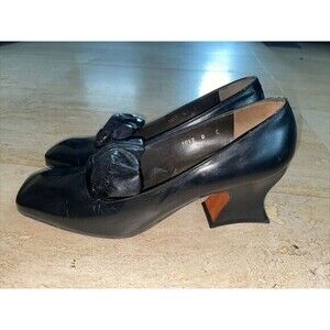 Vintage Lady Mcguire Shoes black Size 10 C Made In Spain Chunky‎ Heel
